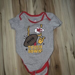 NFL Gray Bodysuit with Chiefs Trim
